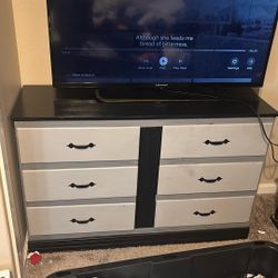 Black And Grey Wide Dresser