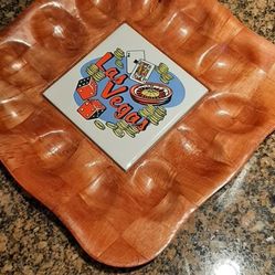 Vintage "Las Vegas" Egg Deviled Serving Tray 