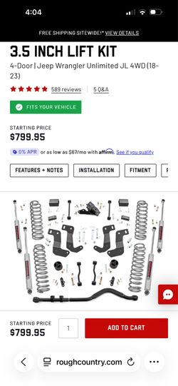Rough country jeep wrangler 3.5 lift