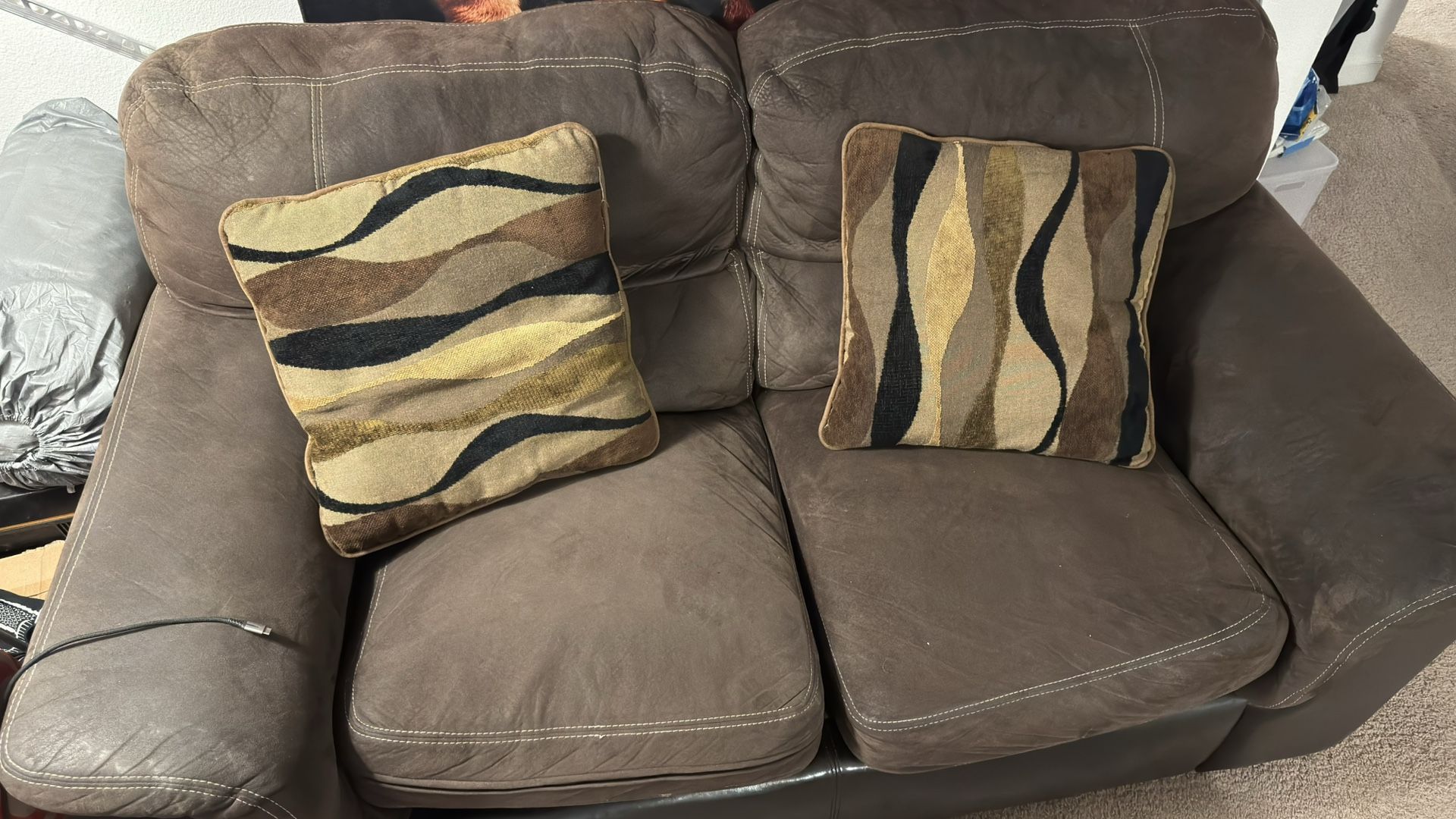 Brown Two Seat Sofa