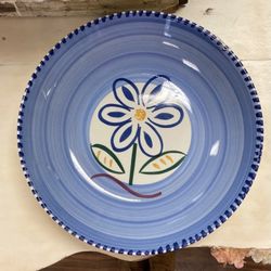 Daisy Blue Hand Painted Italian  Bowl