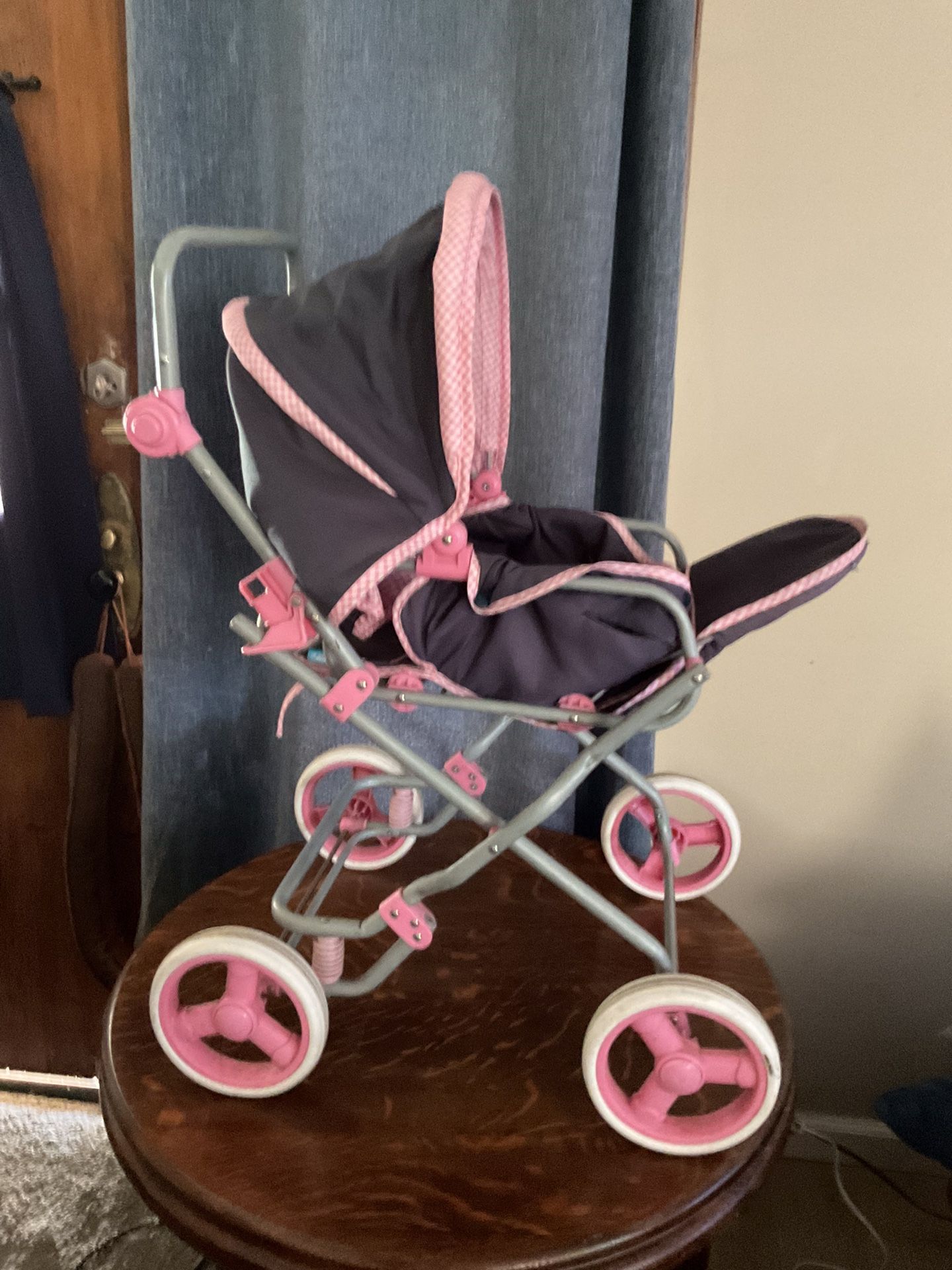 Doll Haut Buggy & Baby Carrier & Wooden Doll Cradle