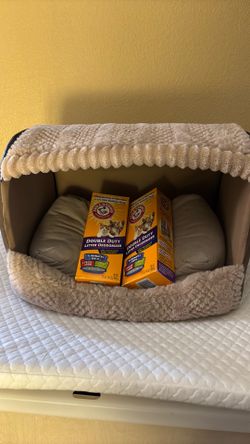 Plush Covered Cat/Small Dog  bed