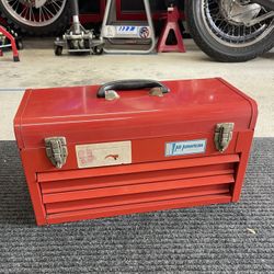 Vintage All American By Waterloo Tool Box 2 Drawer Portable