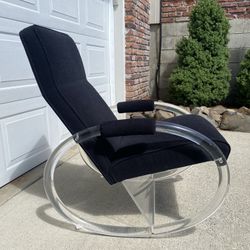 Vintage Charles Hollis Jones Lucite Rocking Chair