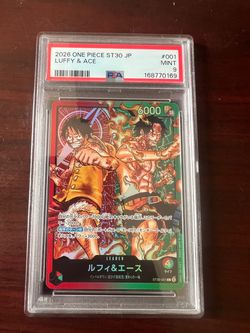 One Piece ST30 Luffy & Ace #001 PSA 9 Mint Japanese Pokemon slab card cards tcg