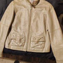 Armani Exchange Leather Brown Jacket