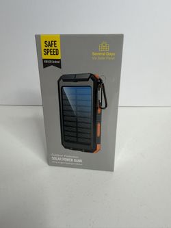 Safe Speed Outdoor Protection Solar Power Bank, 10,000 mAh.