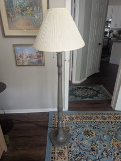Wooden floor lamp