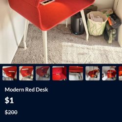 Modern Red Desk Make Me A Offer