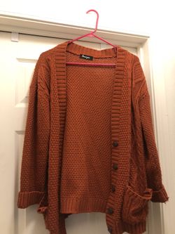 Thick crotchet cardigan sweater
