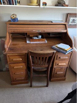 Antique roll top desk