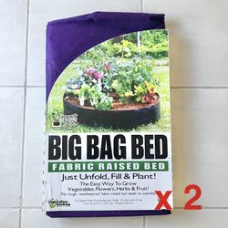 2 Smart Pot Big Bag Bed, Fabric Raised Bed - 100 Gallons (50″ x 12″)
