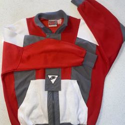 Vintage Crewneck Sweatshirt 90s Nike Triangle Yacht Warm Up Coat Logo Swoosh