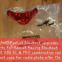 RCAWD RedCat Blackout upgrades Parts for Redcat Racing Blackout XTE XBE SC & PRO combination red  front case for radio plate m1br 15s