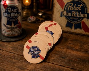 Vintage Pabst Blue Ribbon Beer Coasters – Lot of 40