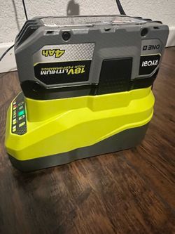 RYOBI 4amp high performance battery and charger $70 obo