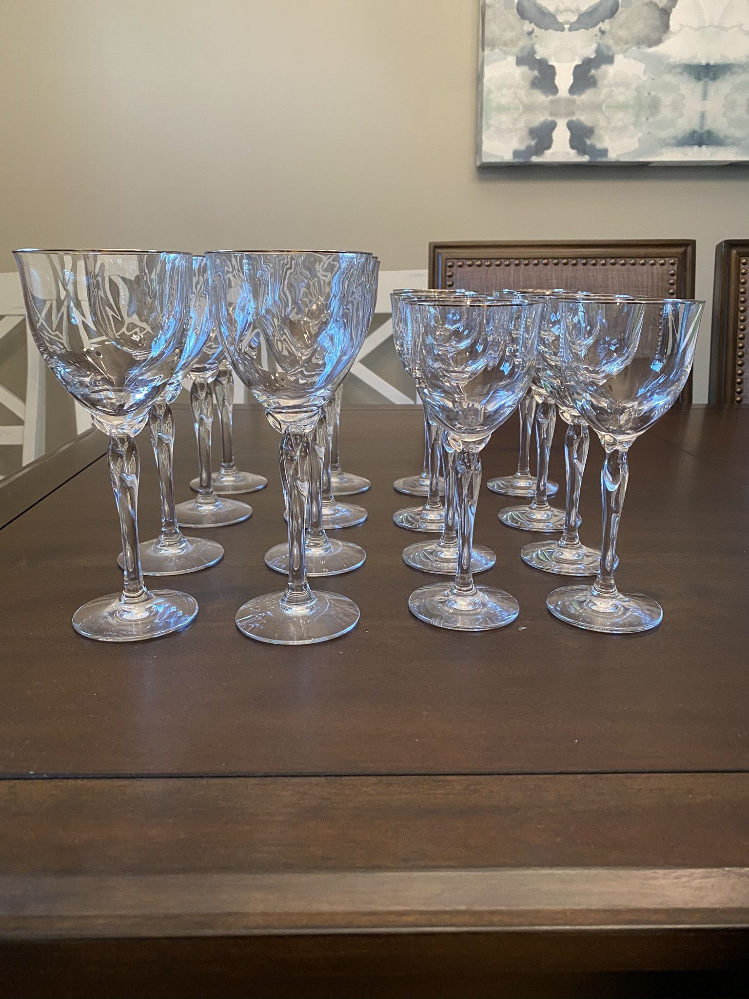 Lenox Rhythm Platinum Crystal Wine Glasses