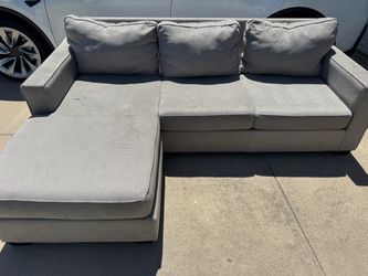 Gray Fabric Sectional Sofa with Chaise