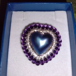 Black Pearl Amethyst Pendant. Large Impressive Statement Peice.