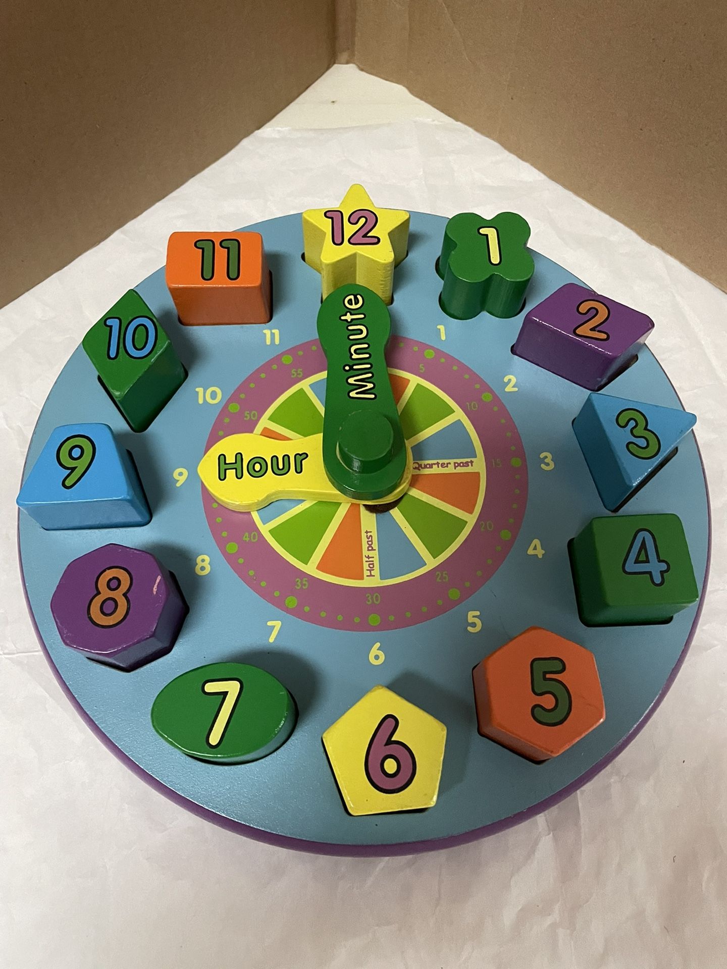 Wood n Things Wooden Learning Clock