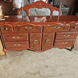 Worn Wood dresser + Mirror