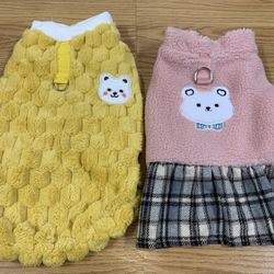 One Medium Dog Coat And One Medium Dog Dress