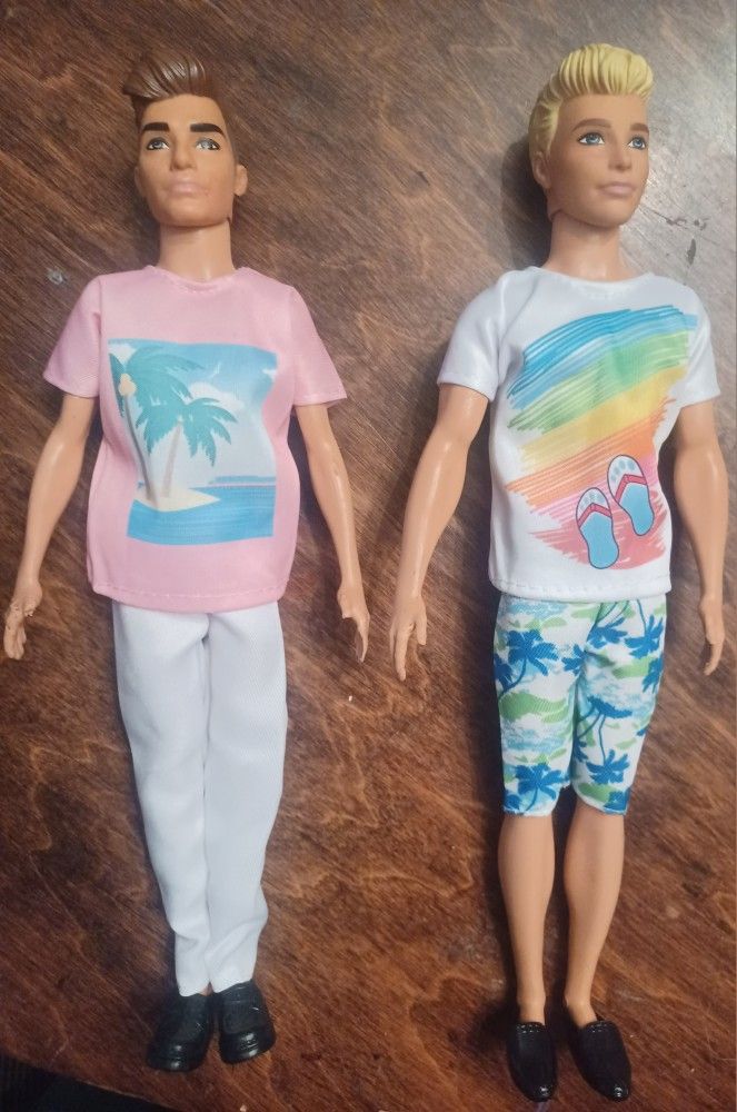 Two "Ken" Barbie Dolls By Mattel Lot #2