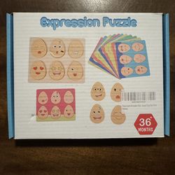 Bravymate Wooden Expression Puzzle Emotional Learning Toy
