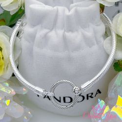 Pandora style bracelet !!  925 sterling silver. 