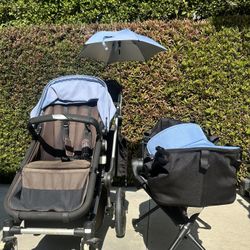 Used Strollers With Cot- Bugaboo Chameleon 3 And Uppababy Gluxe 