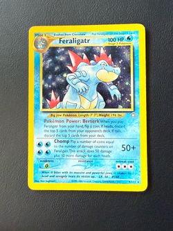 Feraligatr Holo 2000 Neo Genesis Pokemon Card Vintage WOTC