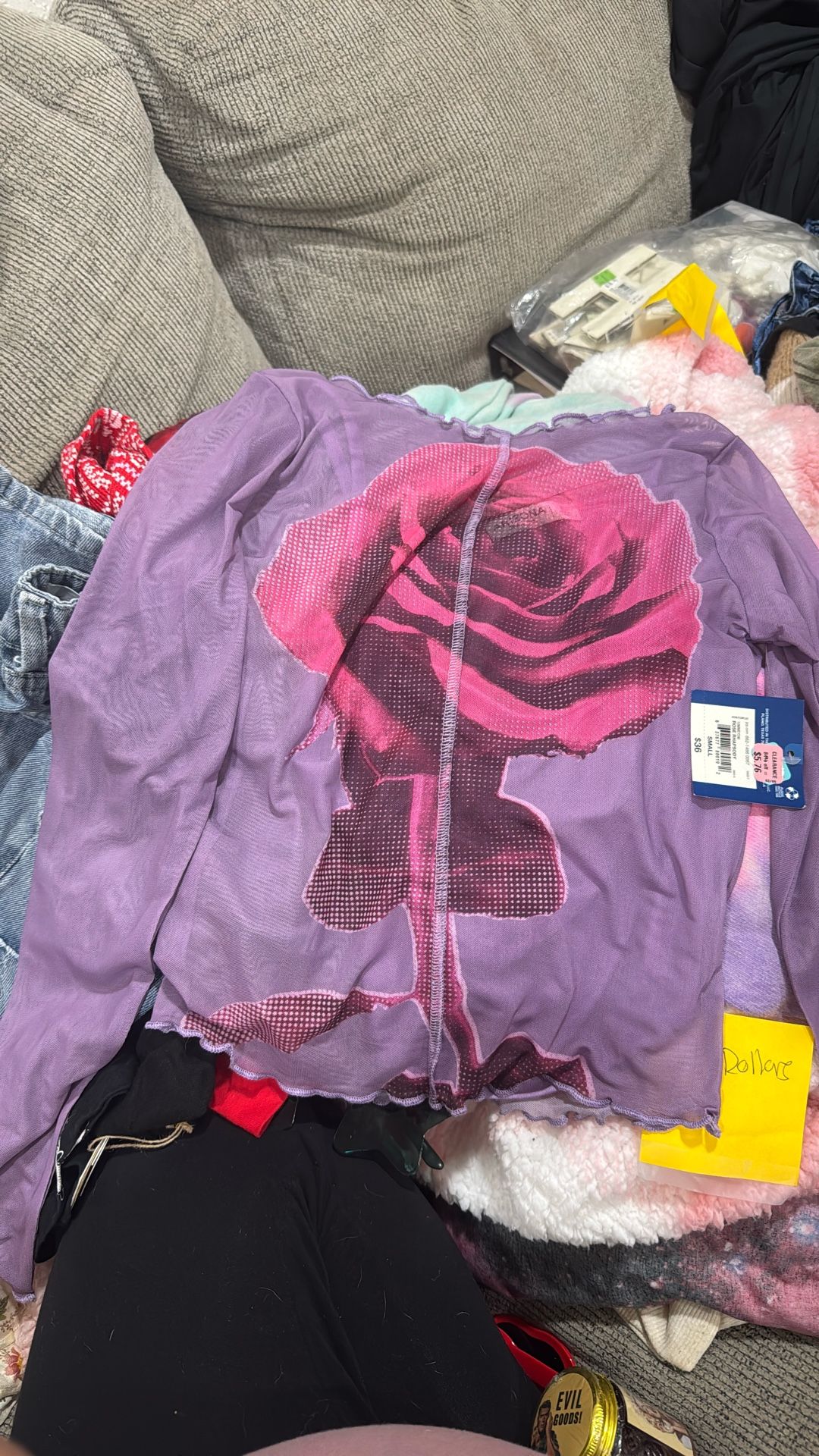 Arizona Jean Co Purple Shirt Size Small