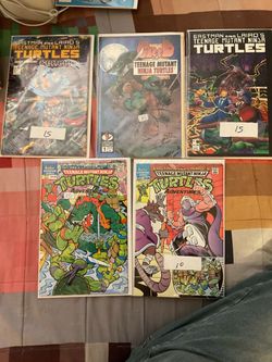 Vintage Teenage Mutant Ninja Turtles 5 comic lot. awesome 5 comic lot