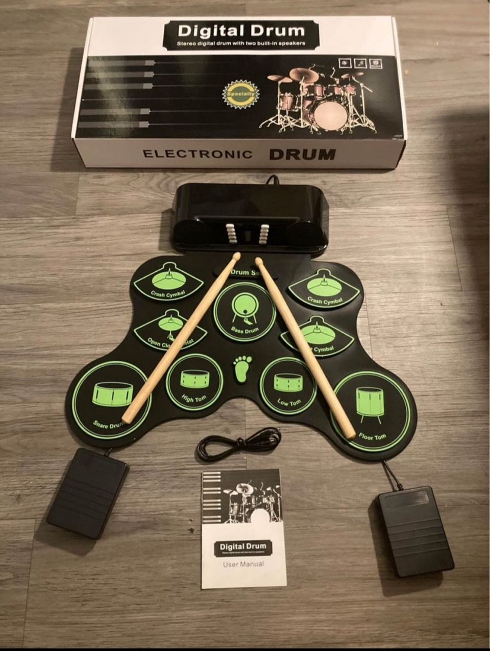 BRAND NEW! Roll-Up, Silicone, Tabletop Electronic Drum Set