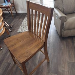 Solid Oak Bar Stools 2