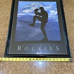 Inaugural Season Framed Rockies Poster