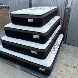 New Mattress 🔳 Queen Size Mattress 🔳Bamboo Dream Cloud Euro Pillow Top 12” Thick  🔳delivery Available 
