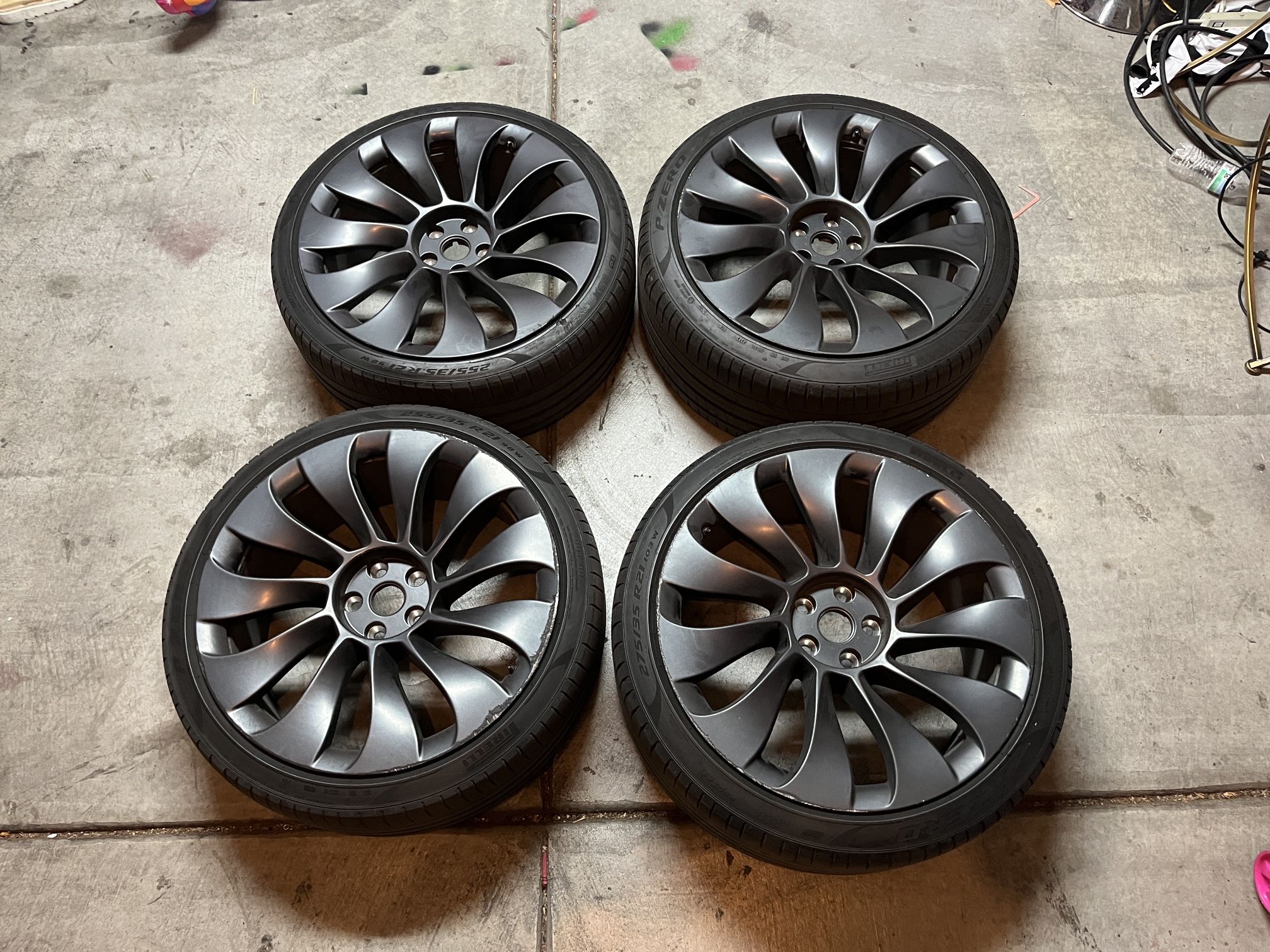 Tesla Model Y 21” Überturbine Rims (Set of 4) – OEM with TPMS Sensors