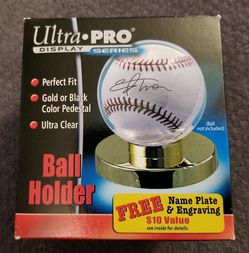 Ultra Pro Display Series Baseball Holder w/ Gold Pedestal
