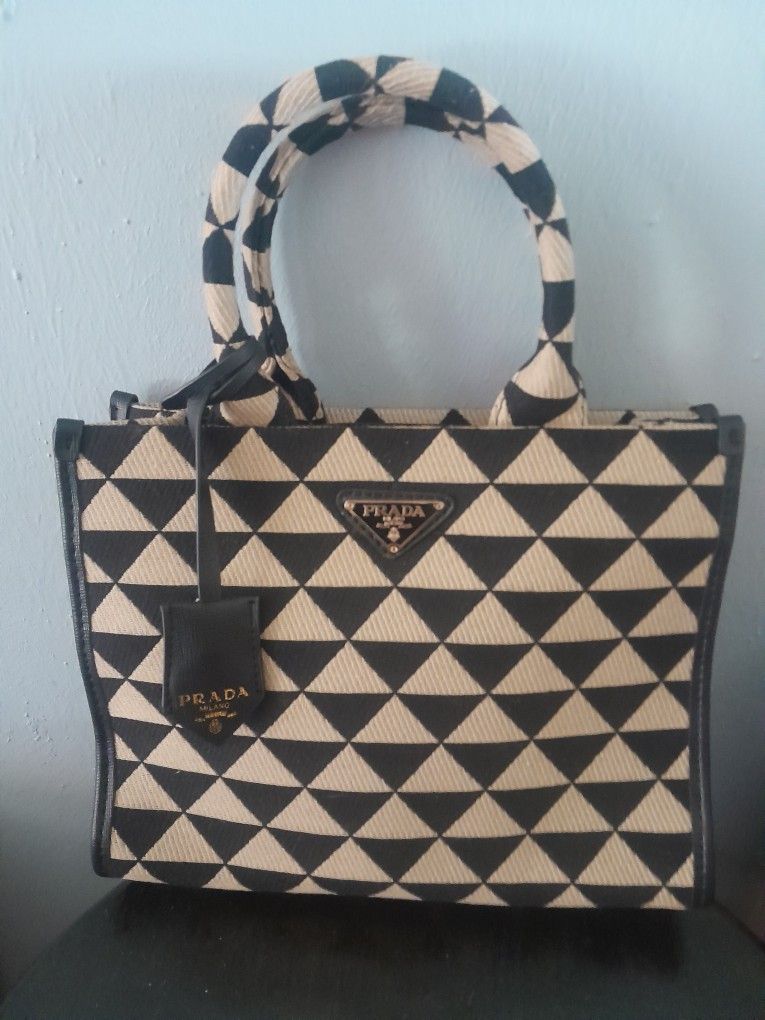 Prada Symbole Small Box Tote Bag