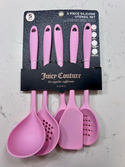 Juicy Couture Home Pink 5 Piece Silicone Utencils Set NEW