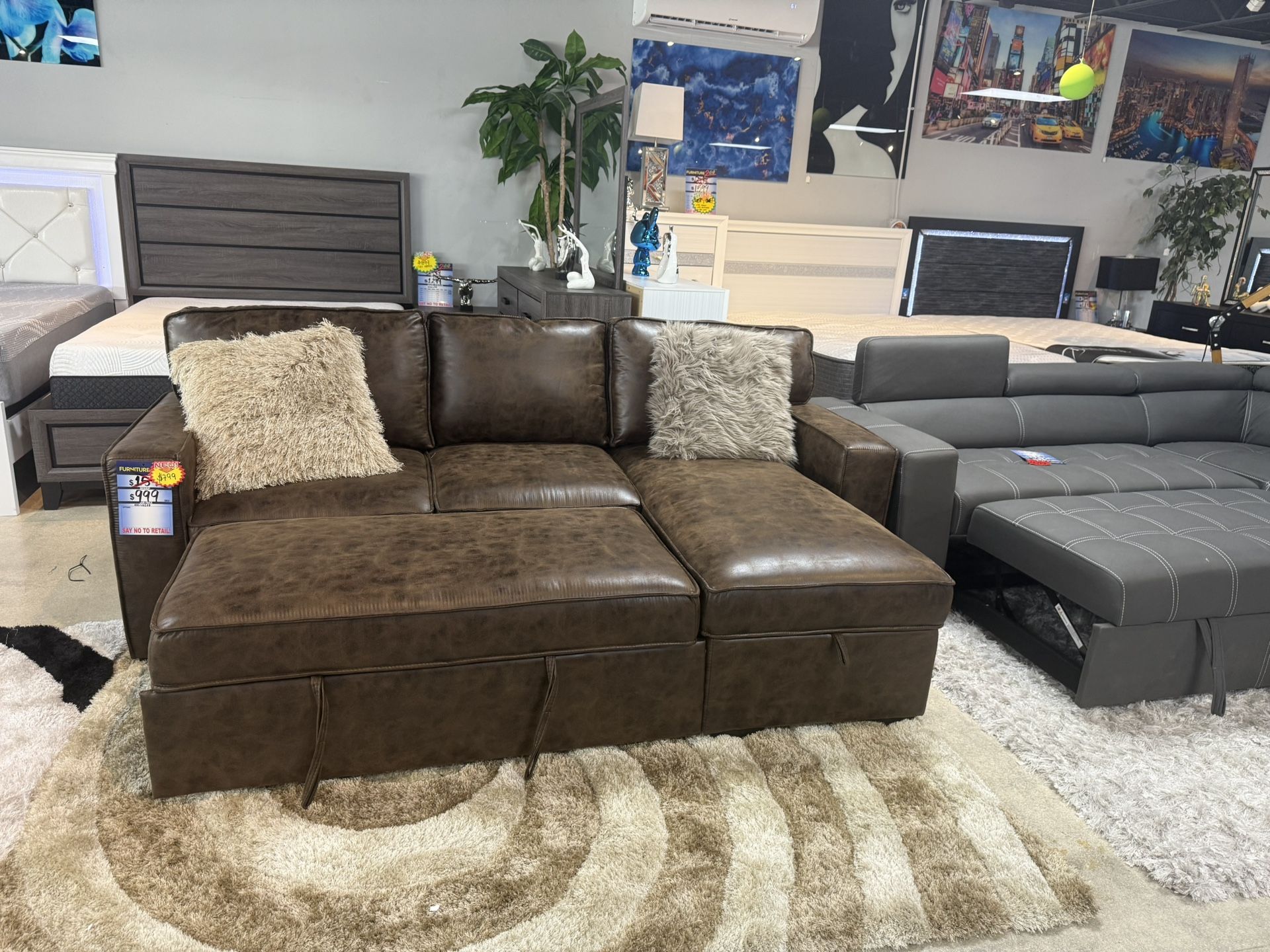 Pull Out Sleeper Sofa With Storage Only $599