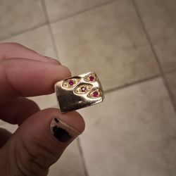 Vintage Gold Filled Geniune Ruby Ring Men's Size 11.5/12