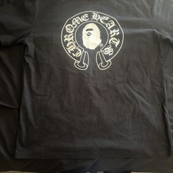 Black Chrome heart X Bape Shirt