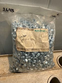 Nuts 1/4 x 20 bolt size