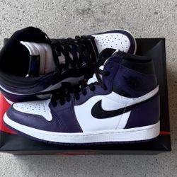 Jordan 1 Court Purple White 