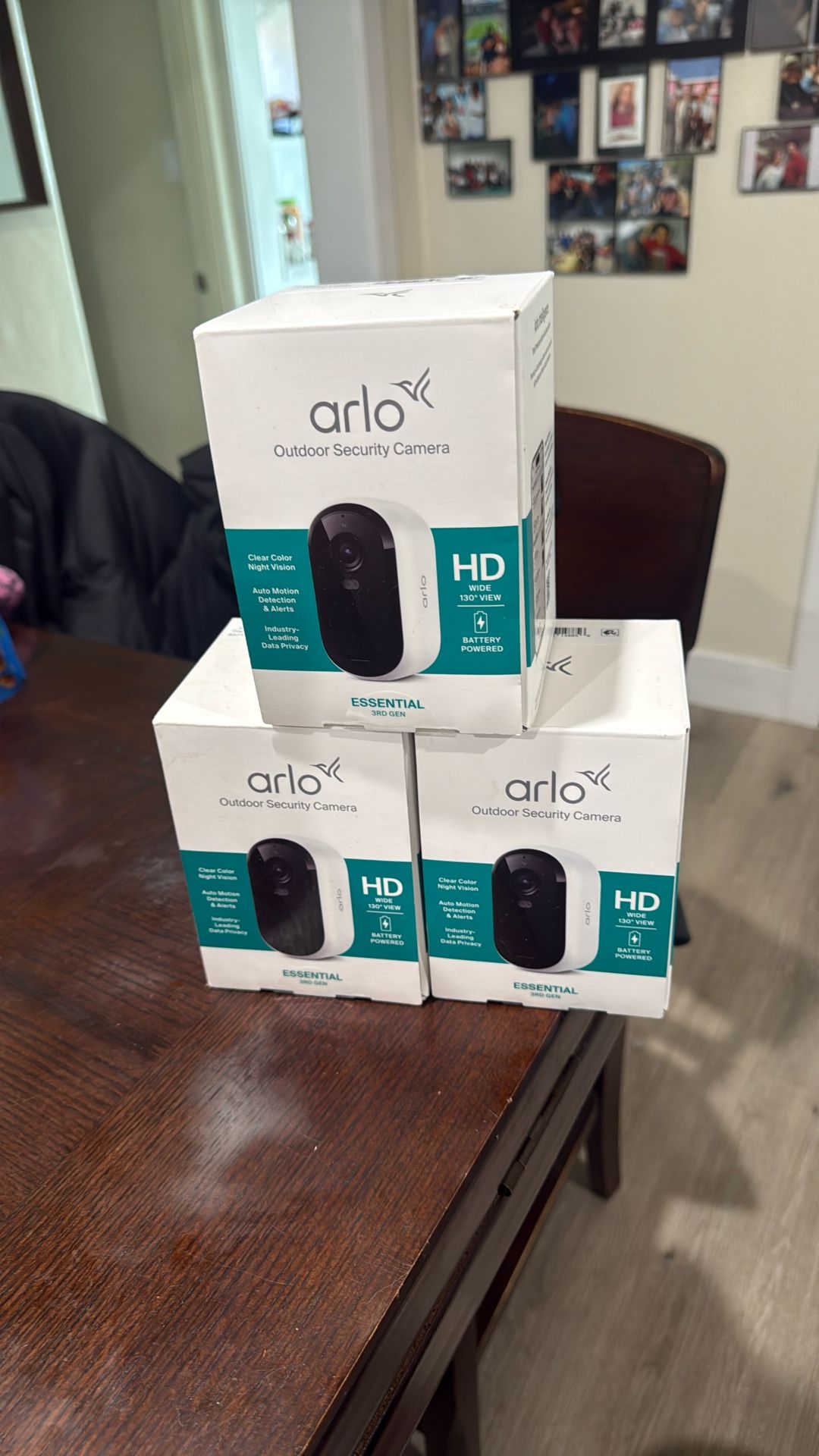 3 NEW Arlo Outdoor Security Cameras 3rd Gen