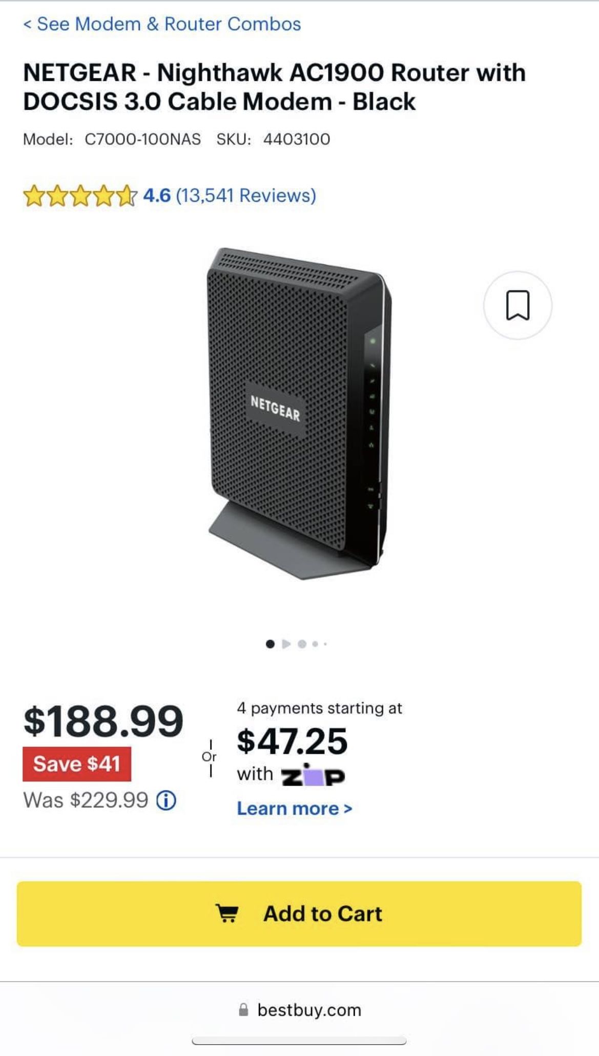 Netgear C7000v2 Modem/Router Duo