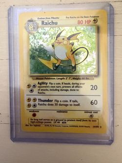 ⚡️ Pokémon Base Set Raichu Holo ⚡️
